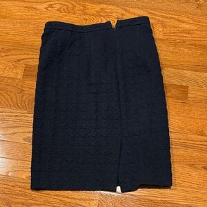Ann Taylor Black Textured Pencil Skirt